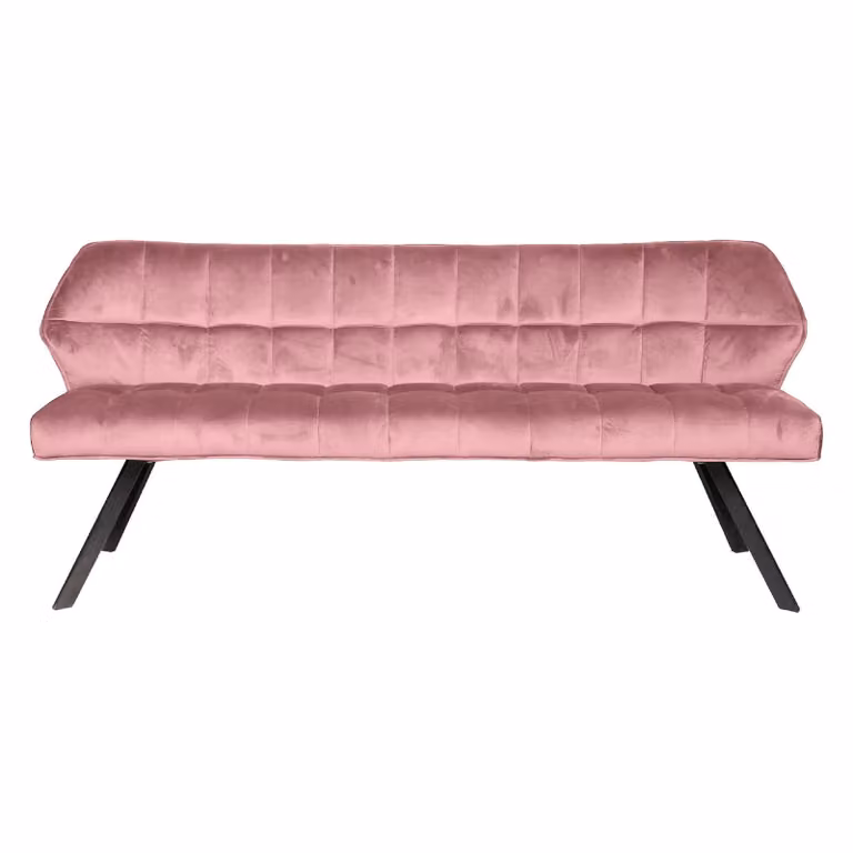 Nest of Nora Elda Eetkamerbank - Roze velvet