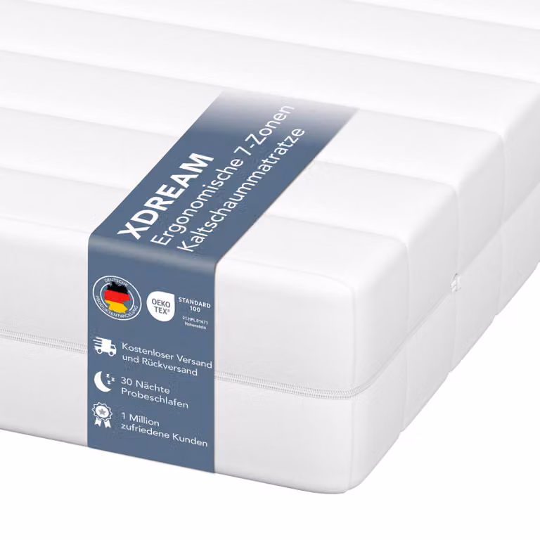 XDREAM Pure Puntelastic koudschuimmatras H4 B: 140 cm, L: 200 cm, D: 11 cm