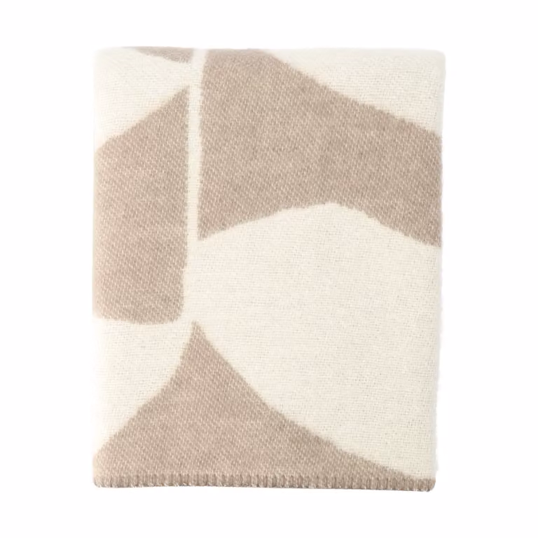 Scandi Living Leaf wollen plaid Mole 130 x 180 cm