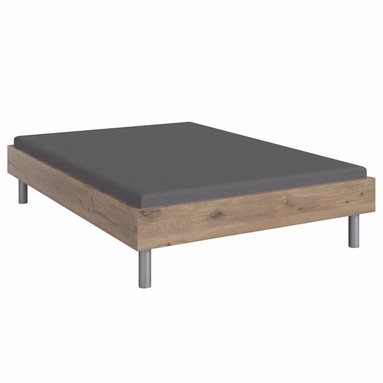 home24 Futonbed Easy, Viking eikenhout look, B/D/H: 140 x 200 x 55 cm