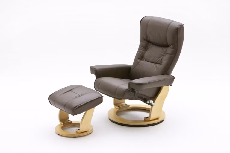 MCA Furniture Relaxfauteuil Hamilton, bruin, B: 83 cm, H: 85-110 cm, D: 105 cm