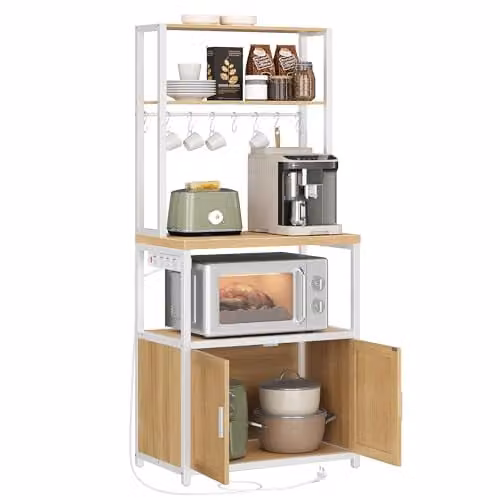 VASAGLE Keukenplank met stopcontacten en keukenkast, H x B x D: 170 x 40 x 60 cm