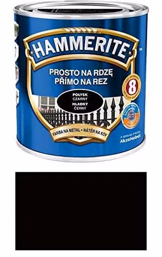 HAMMERITE Metaalbeschermingslak roestbescherming, 2,5 l, glanzend zwart
