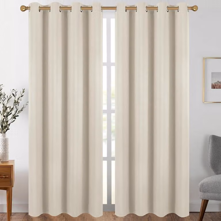 Verduisterende gordijnen lichtbeige - 2x 168 x 213 cm