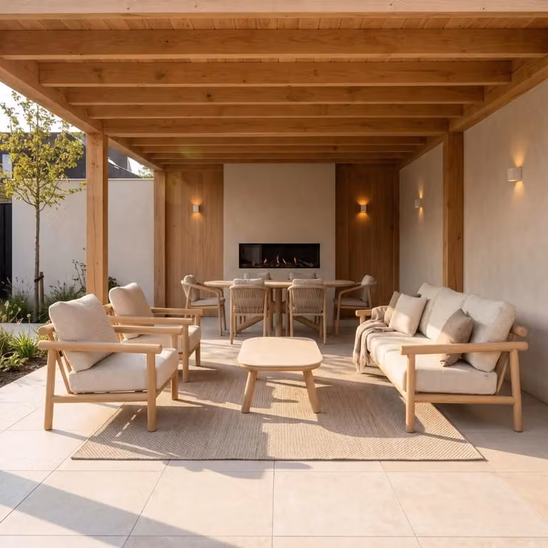 Tivoli 4-delige loungeset met stoel en bank, aluminium en sintered stone, beige