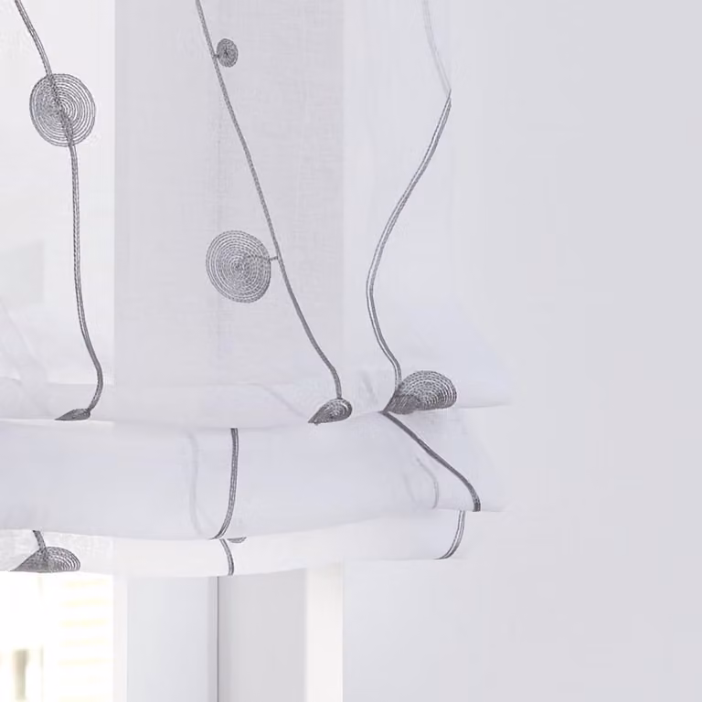 Modern Vouwgordijn met Lussen - Halftransparant - B: 100 cm, H: 140 cm