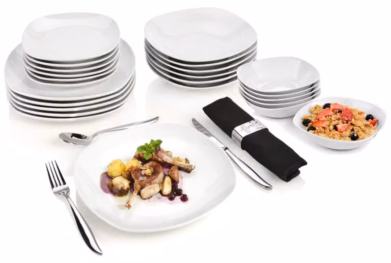 Bluespoon Servies voor 6 personen, 24-delig dinerstel
