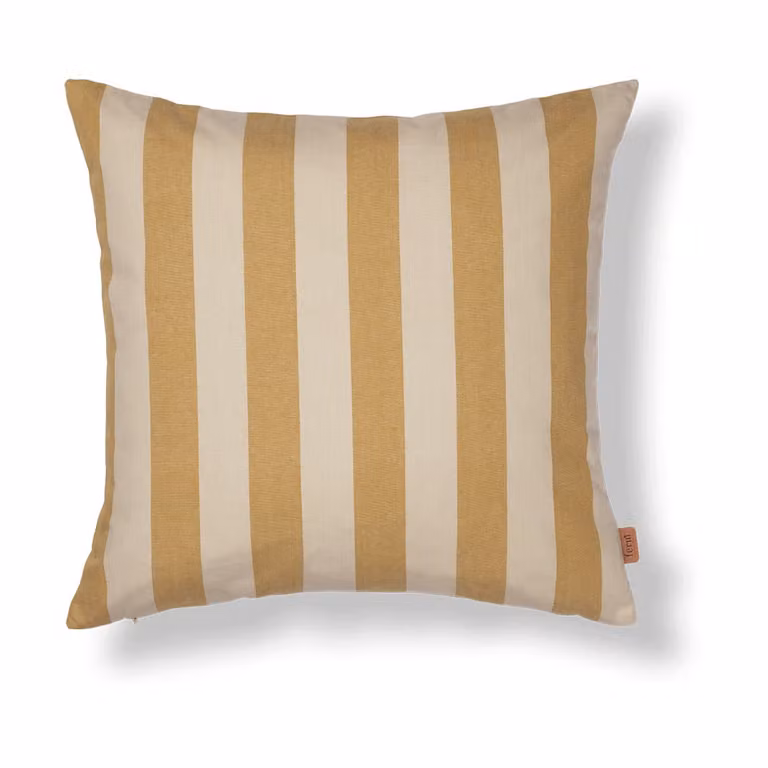 Ferm Living Strand outdoor kussenhoes Warm yellow-parchment 50 x 50 cm