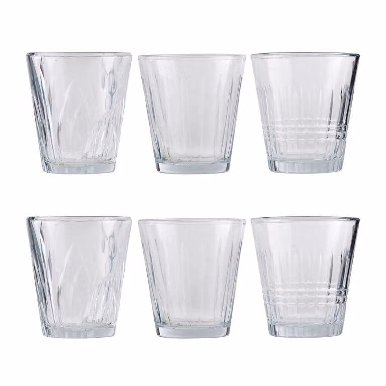 House Doctor Vintage drinkglas 6-pack, transparant