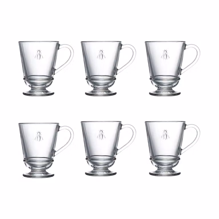 La Rochère Abeille glas met oor 28 cl, 6 stuks, Transparant
