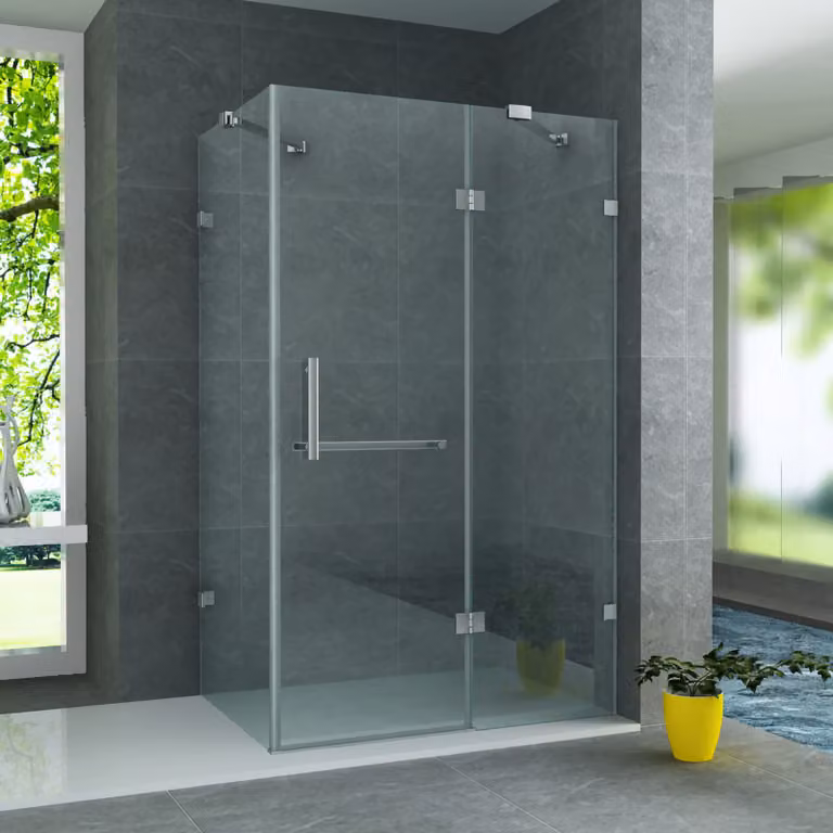 Belvit douchecabine met schuifdeur en 8 mm veiligheidsglas met nanocoating, B/D/H: 120 x 80 x 195 cm