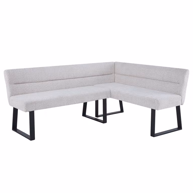 home24 Hoekbankje Sareen Beige B/D/H: 190 x 88 x 150 cm