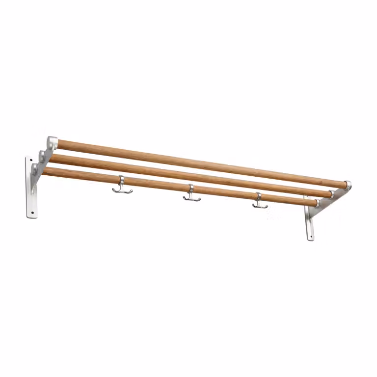 Essem Design Nostalgi hoeden- en schoenenplank van bamboe en aluminium voor volwassenen