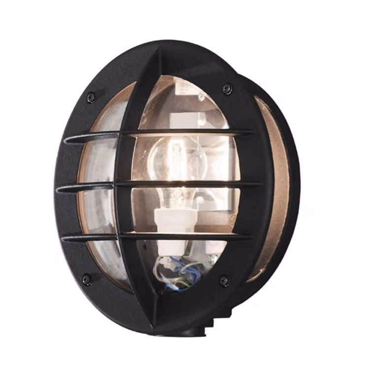 Konstsmide Oden Plug Design Wandlamp met Stopcontact - Zwart