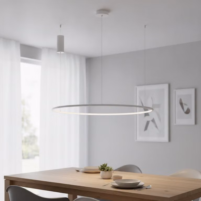 Lyora Ronde hanglamp Tarquin wit Ø 100 cm