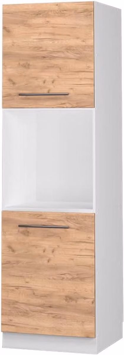 Keuken Inbouwkast met Open Kastmodule, Eiken Wit, Breedte: 60 cm