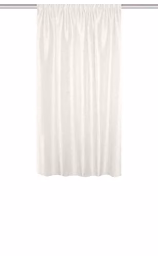 HOMEbasics Thermogordijn met Combiband, Polyester, Beige/Wolwit, B: 145 cm, H: 135 cm