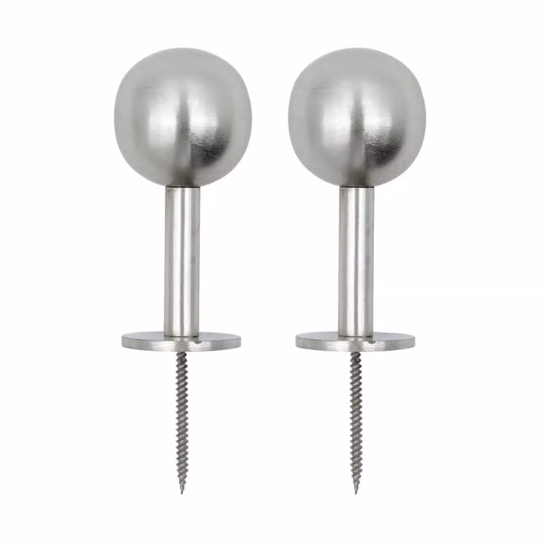 House Doctor Ball haak 2-pack Zilverkleurige afwerking Ø8 x 4 cm