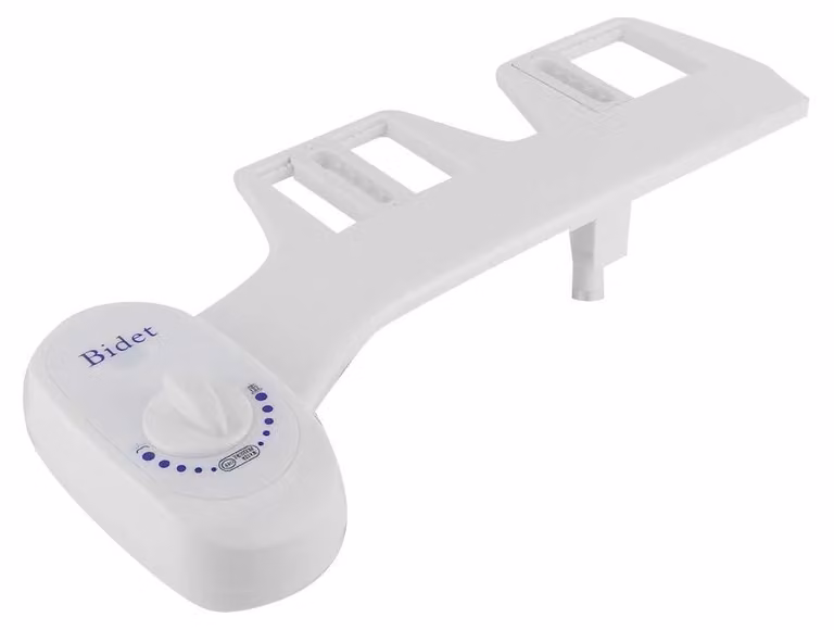 Dripio Mechanisch toiletbidet met enkele spuitmond en drukregeling, wit