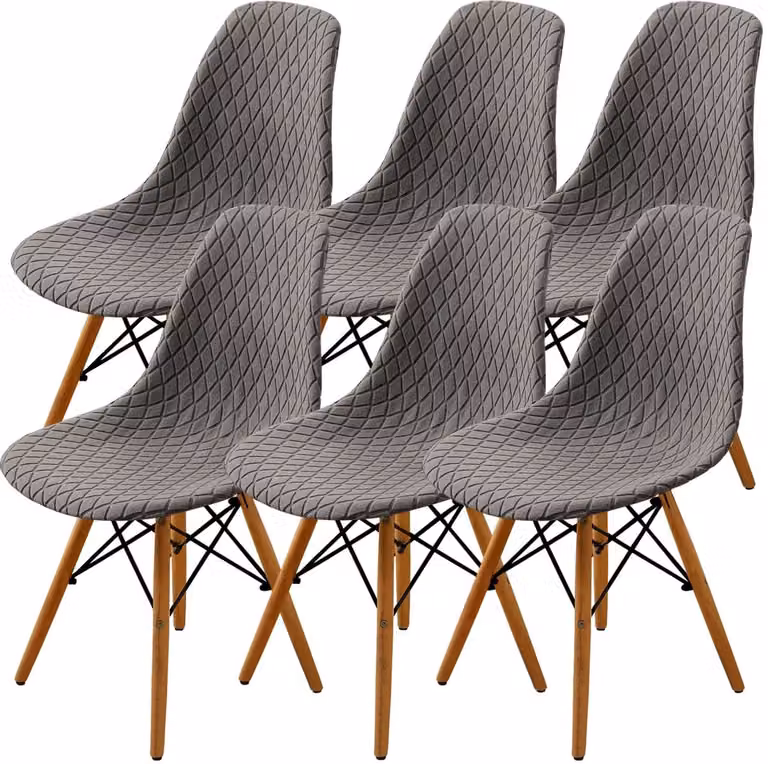 Imperatoris Stoelhoes 6 stuks Taupe - Universele Stretch Stoelhoezen voor Eetkamerstoelen