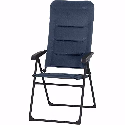 Siena Garden Camping-fauteuil Premium in antraciet en blauw met aluminium frame en textilene bekleding