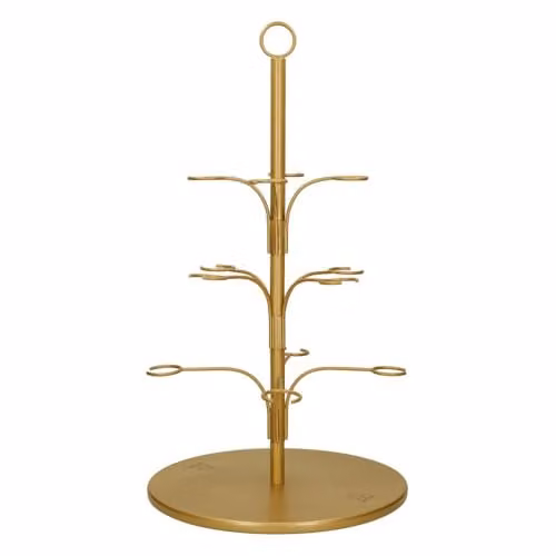 Artesa Roestvrijstalen cocktail en hapjes serveerboom, gouden serveerstandaard, 34 x 54 cm