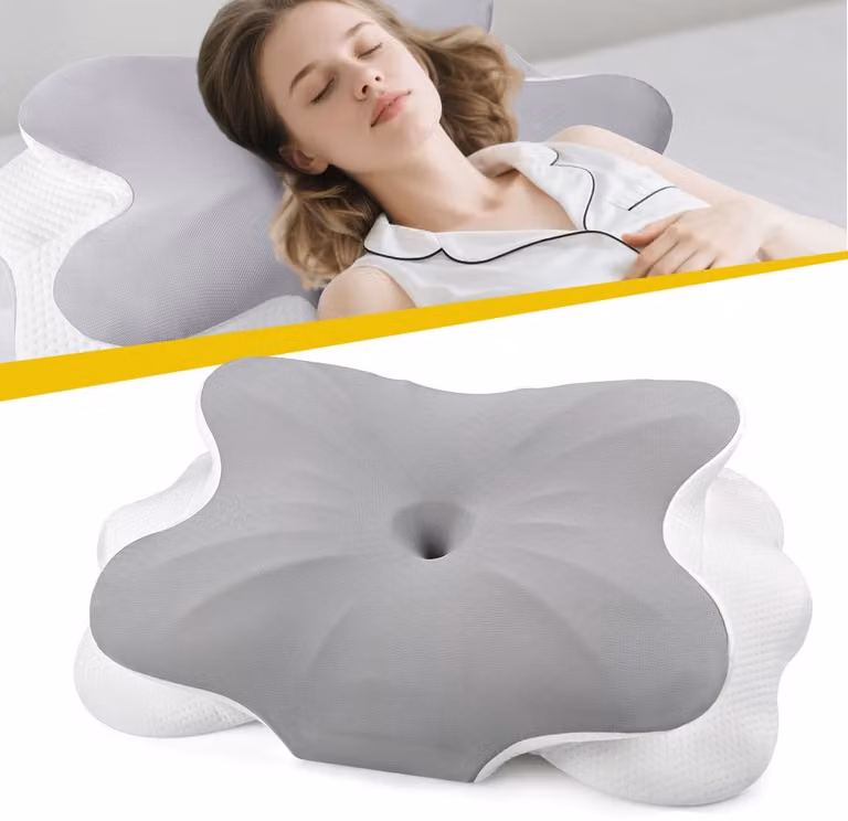 Ergonomisch Traagschuim Nekkussen voor Zij-, Rug- en Buikslapers voor Pijnverlichting