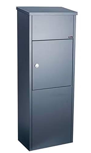 Allux F54623 Brievenbus en pakketdoos, waterdicht en afsluitbaar, antraciet, B: 105 cm, D: 38 cm, H: 23 cm