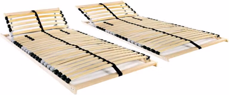 vidaXL Lattenbodems 2 stuks met 28 latten en 7 zones, 70 x 200 cm