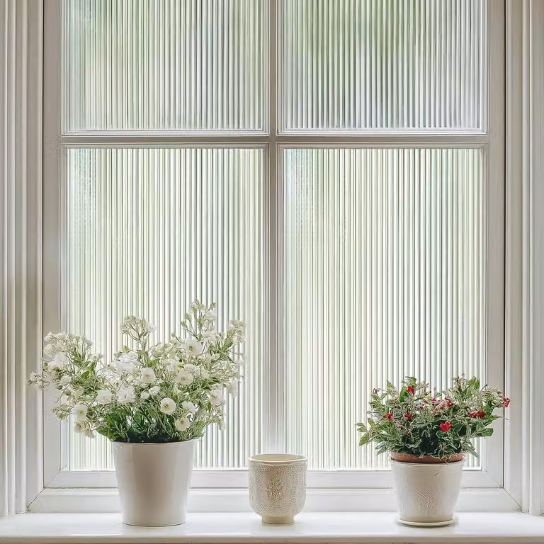 Zelfklevende raamfolie met antieke glas-in-lood look voor je interieur
