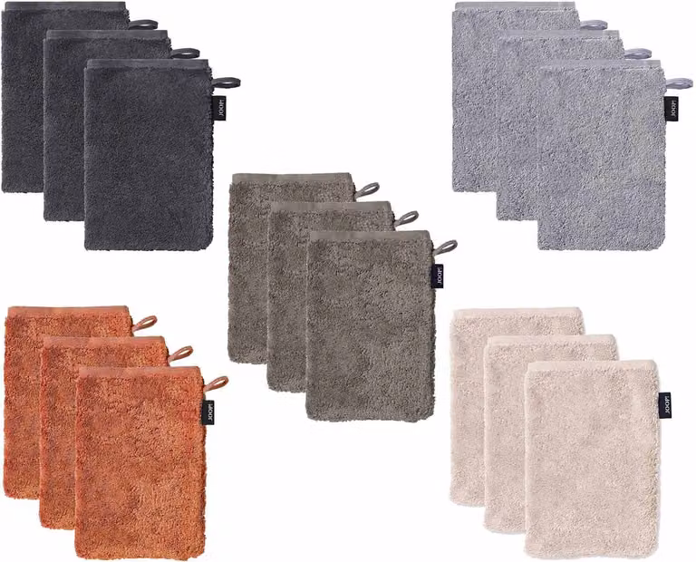 JOOP! Flanel Doubleface Handschoenen voor volwassenen, Set van 3, 16 x 22 cm