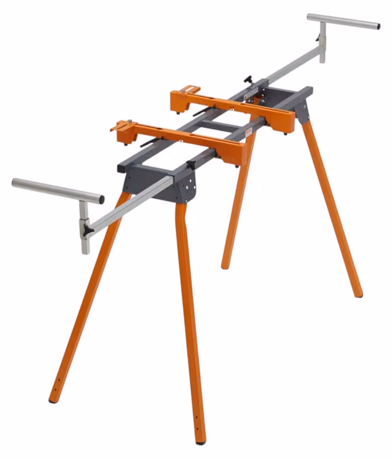 Bora PM-4000 universele verstekzaagstandaard met Quick Release Tool Montagesysteem, oranje, Hoogte: 863 mm, Steunarmen tot: 2895 mm, Max. draagvermogen: 227 kg
