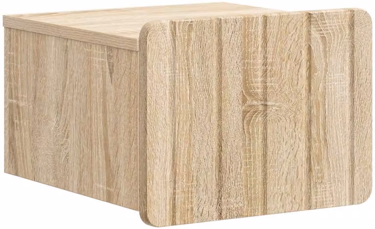 vidaXL Nachttafel Sonoma Eiken - Muurbevestigd - B: 33 cm, D: 34,5 cm, H: 24 cm