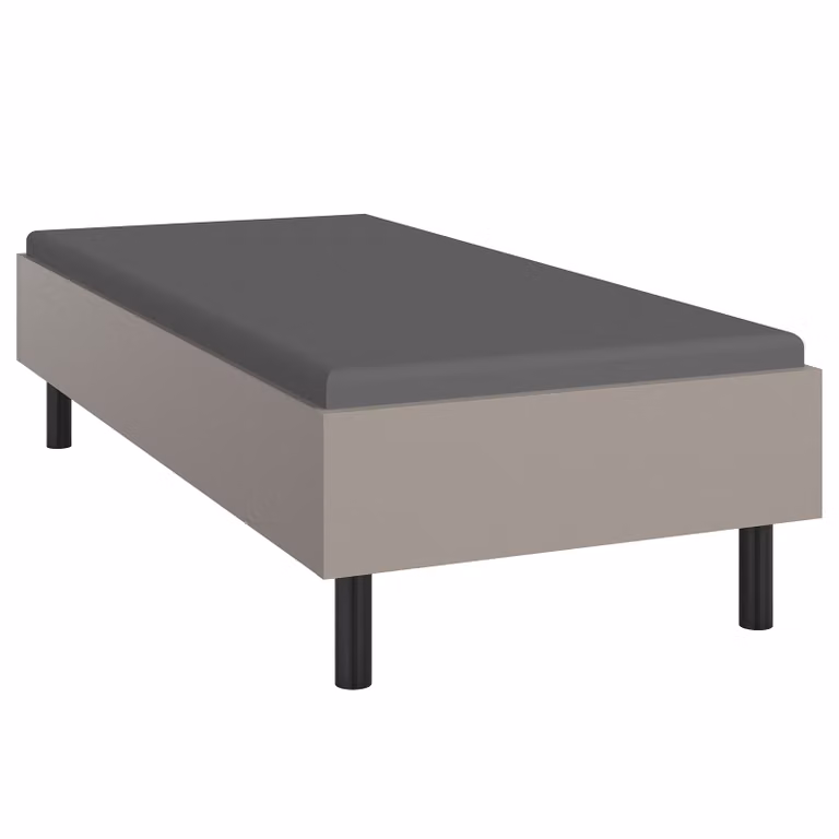 home24 Futonbed Easy, grijs/saharagrijs/zwart, B/D/H: 90 x 200 x 60 cm