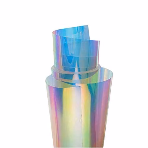 HOHOFILM Kameleon Kleur Raamfolie met Regenboog Effect, Iriserende Decoratieve Glas Sticker, Breedte: 60 cm, Lengte: 200 cm