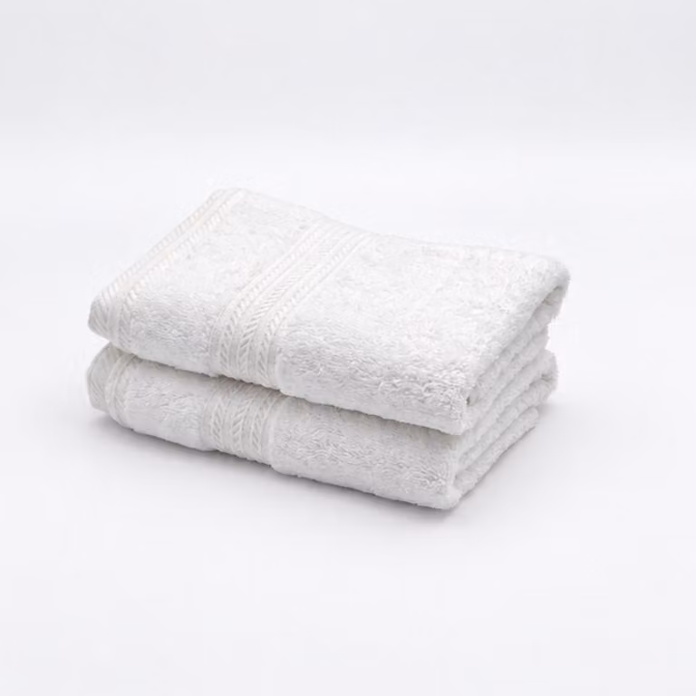 The Linen Room Badlakens Set van 2 - Wit - 100% Egyptisch Katoen - 600 g/m2 - B: 90 cm, L: 160 cm