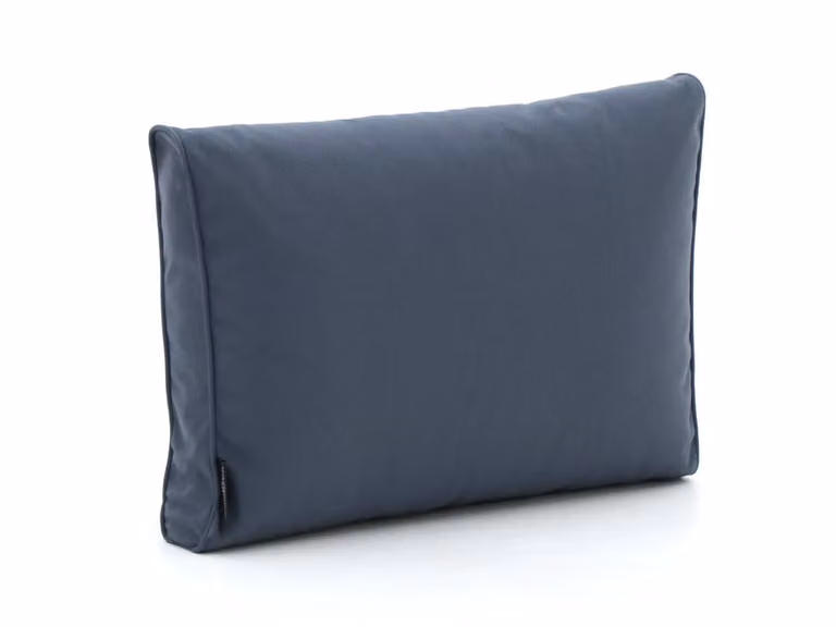Madison Loungekussen voor de tuin, Blauw/Grijs/Antraciet, Rechthoekig, B/D/H: 60 x 40 x 40 cm