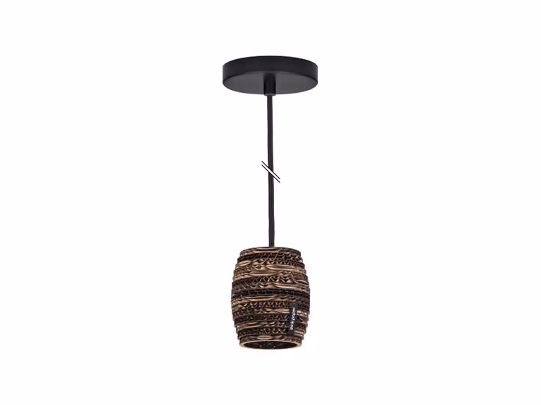 Think Paper Socket 001 kartonnen hanglamp, rond, Ø 9 cm
