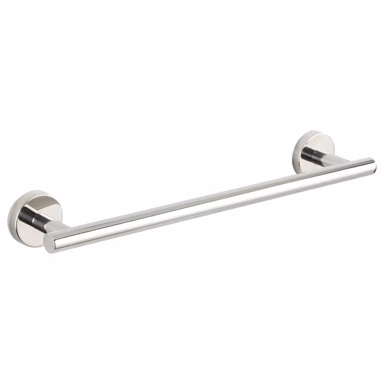 home24 Badhanddoekstang Bosio roestvrij staal zilver, B: 40 cm, D: 6 cm, H: 7 cm