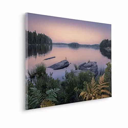 Komar Keilrahmenbild Swedish Blues Canvas met houten frame, blauw en meerkleurig, B/D/H: 90 x 60 cm
