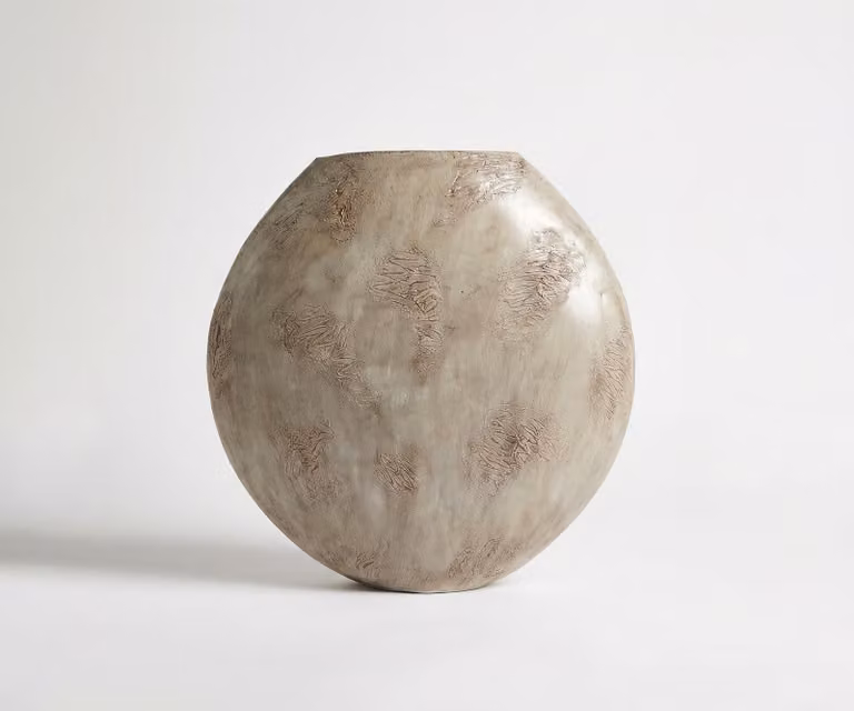 DELIFE Vaas Calena Handgemaakt Metaal Ivory Terra B81 x D33 x H84 cm