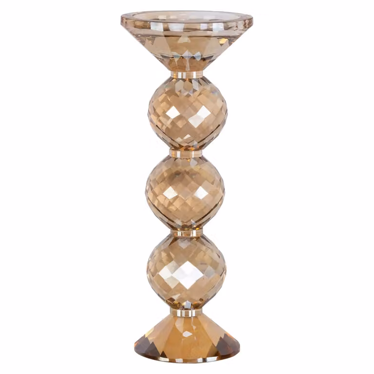 Richmond Interiors Kandelaar Channah Champagne Goud Glas Hoogte: 24,5 cm