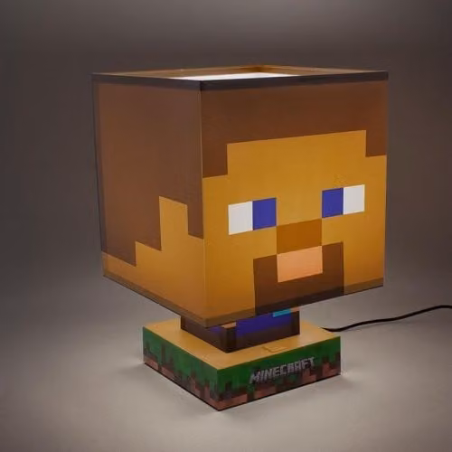 Minecraft Steve LED-nachtlamp voor op een tafel voor kinderen