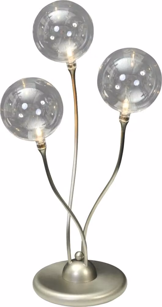 Masterlight Molto 3 LED Tafellamp - Zilver - Glas
