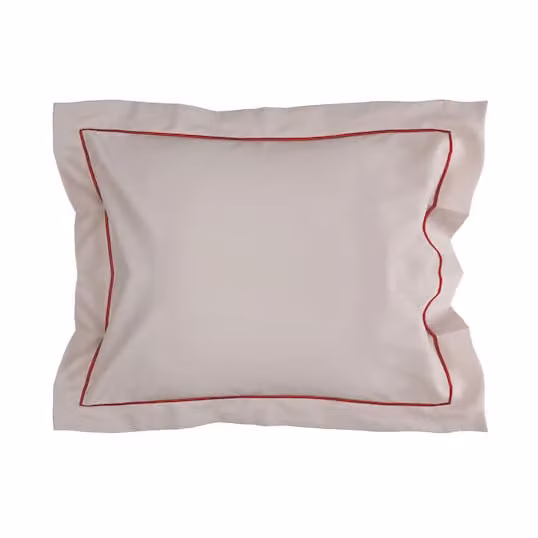 Sagaform Carl kussensloop Beige-bordeauxrood 50x60 cm