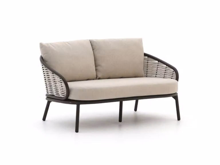 Apple Bee Loungebank voor 2 personen, Aluminium en Rattan, Beige