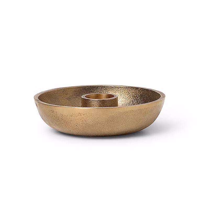 Ferm Living Bowl kandelaar Messing Goud Ø10 cm