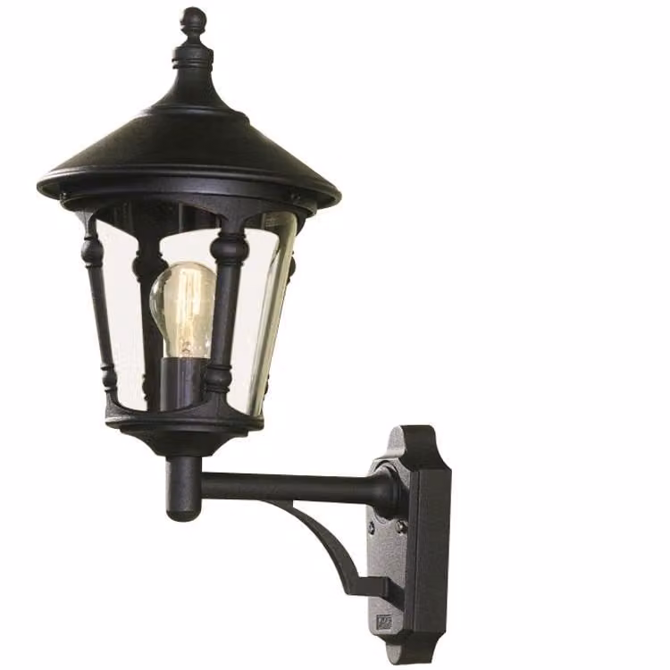 Klassieke muurlamp Virgo Up zwart Konstsmide