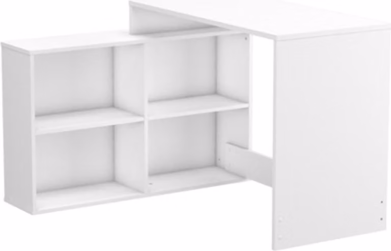 CaliCosy Hoekbureau met 4 vakken en omkeerbare hoek, B/D/H: 111,9 x 100,7 x 76,7 cm