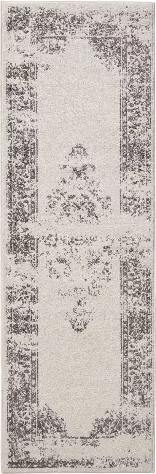 Interiyou vloerkleed Sintra abstract modern crème/grijs B/D: 80 x 240 cm